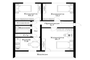 Фото №3: 3-комнатная квартира 66 м² - Усть-Лабинск, ул. Агаркова, 81