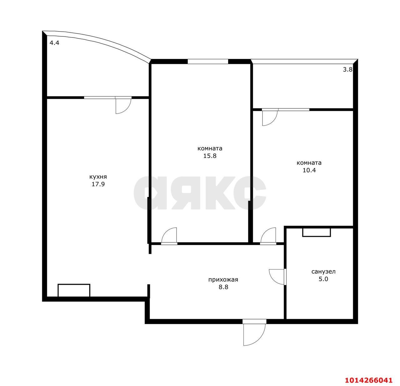 Фото №9: 2-комнатная квартира 65 м² - Краснодар, Любимово, 10