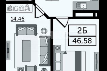 Фото №1: 2-комнатная квартира 46 м² - Ростов-на-Дону, р. Кировский, пр-кт Ворошиловский, 82/4