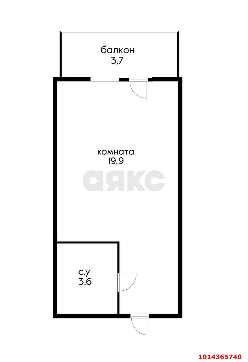 Фото №8: Студия 27 м² - Краснодар, Пашковский, ул. Лавочкина, 25