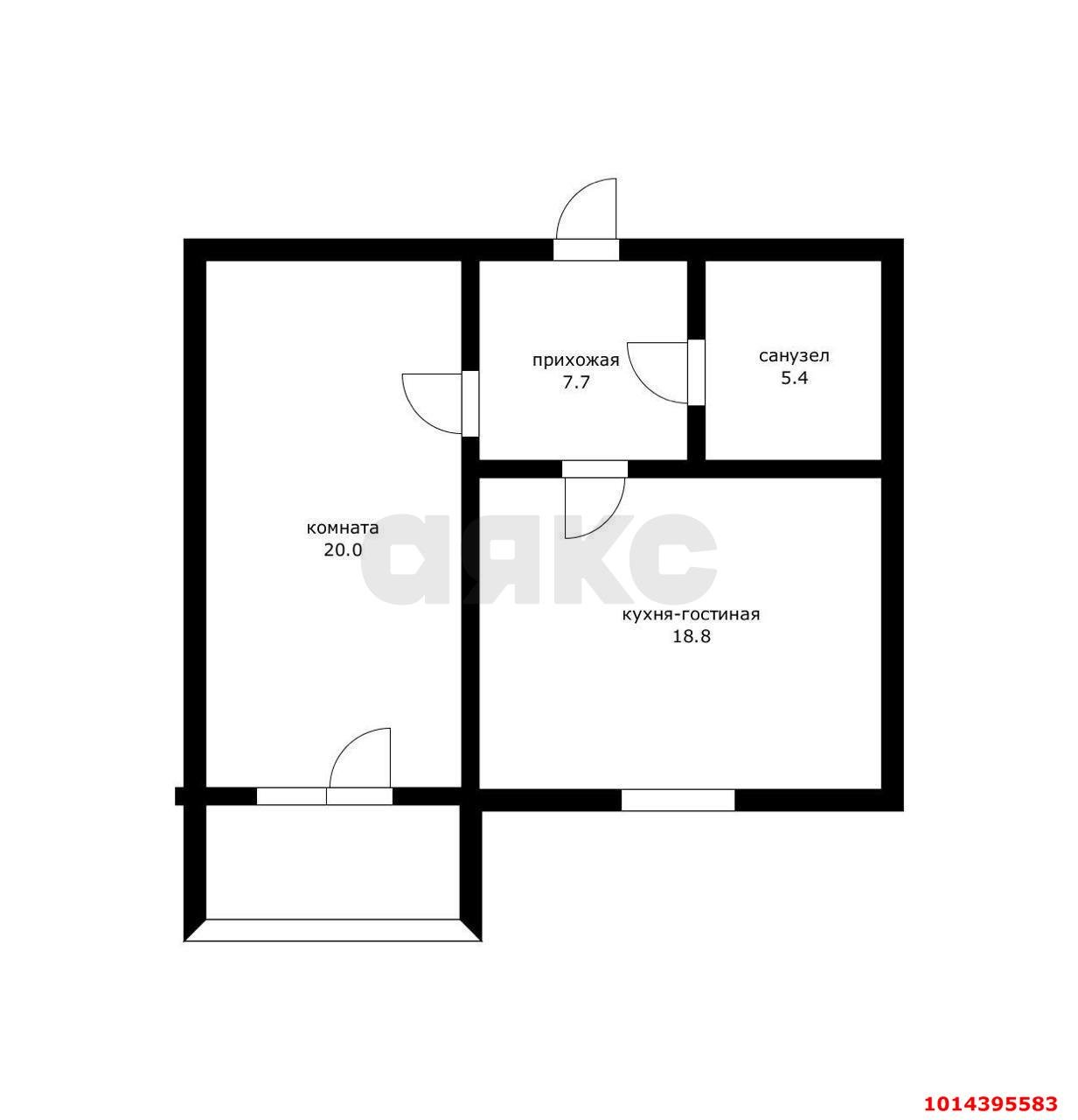 Фото №11: 1-комнатная квартира 60 м² - Краснодар, жилой комплекс Триумф, ул. имени П.М. Гаврилова, 27