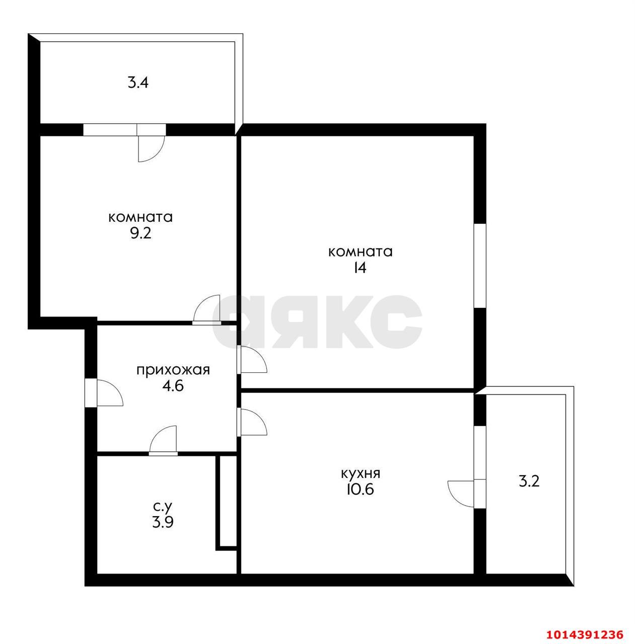 Фото №19: 2-комнатная квартира 50 м² - Краснодар, Парк Победы, ул. Героя Пешкова, 14к1