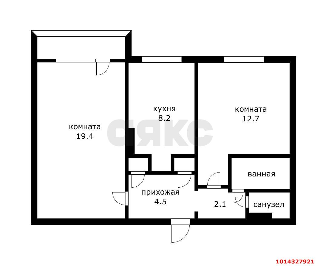 Фото №8: 2-комнатная квартира 51 м² - Краснодар, Фестивальный, ул. имени Тургенева, 205