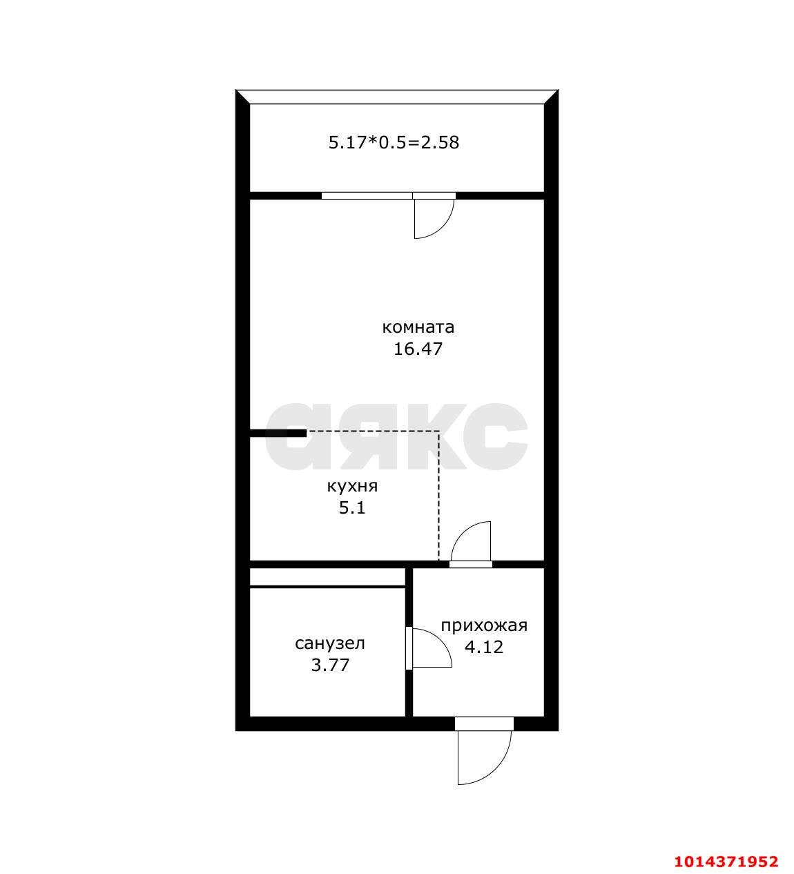 Фото №14: Студия 34 м² - Краснодар, жилой комплекс Жемчужина