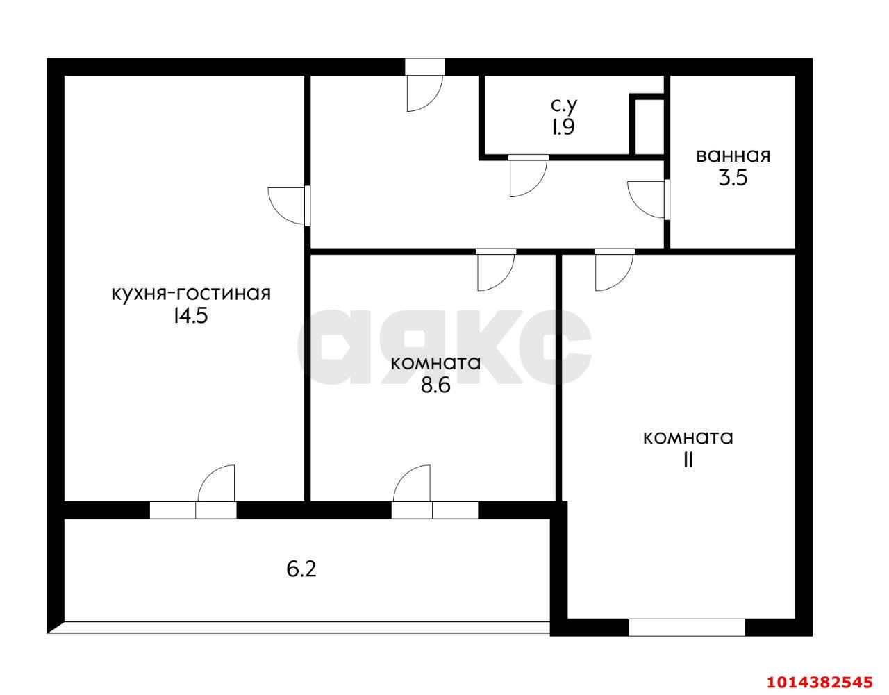 Фото №5: 2-комнатная квартира 50 м² - Краснодар, Парк Победы, ул. Героя Пешкова, 14