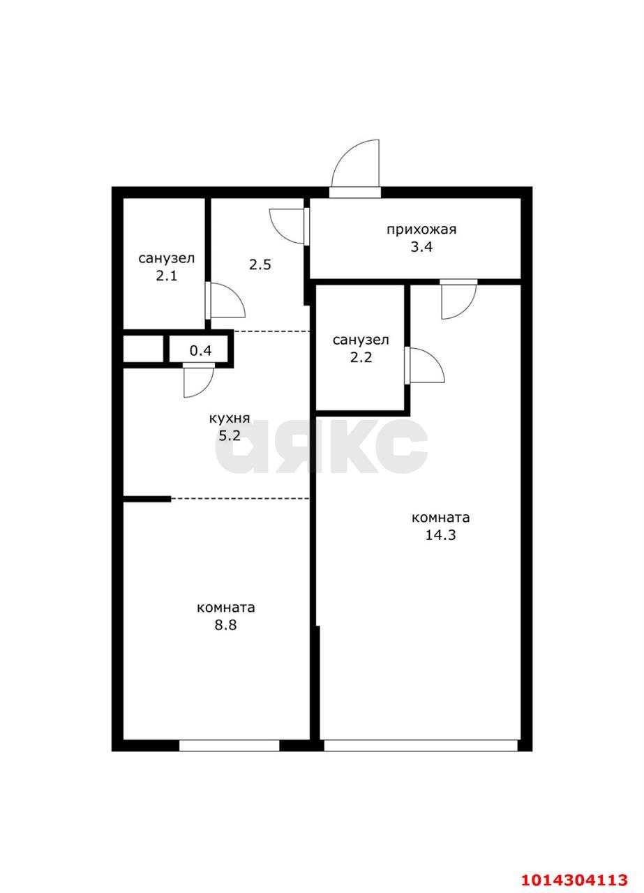 Фото №20: 1-комнатная квартира 40 м² - Краснодар, жилой комплекс Оникс, ул. Российская, 267к3