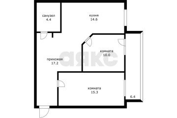 Фото №3: 2-комнатная квартира 61 м² - Индустриальный, мкр. Прикубанский внутригородской округ, ул. Космонавта Гагарина, 18