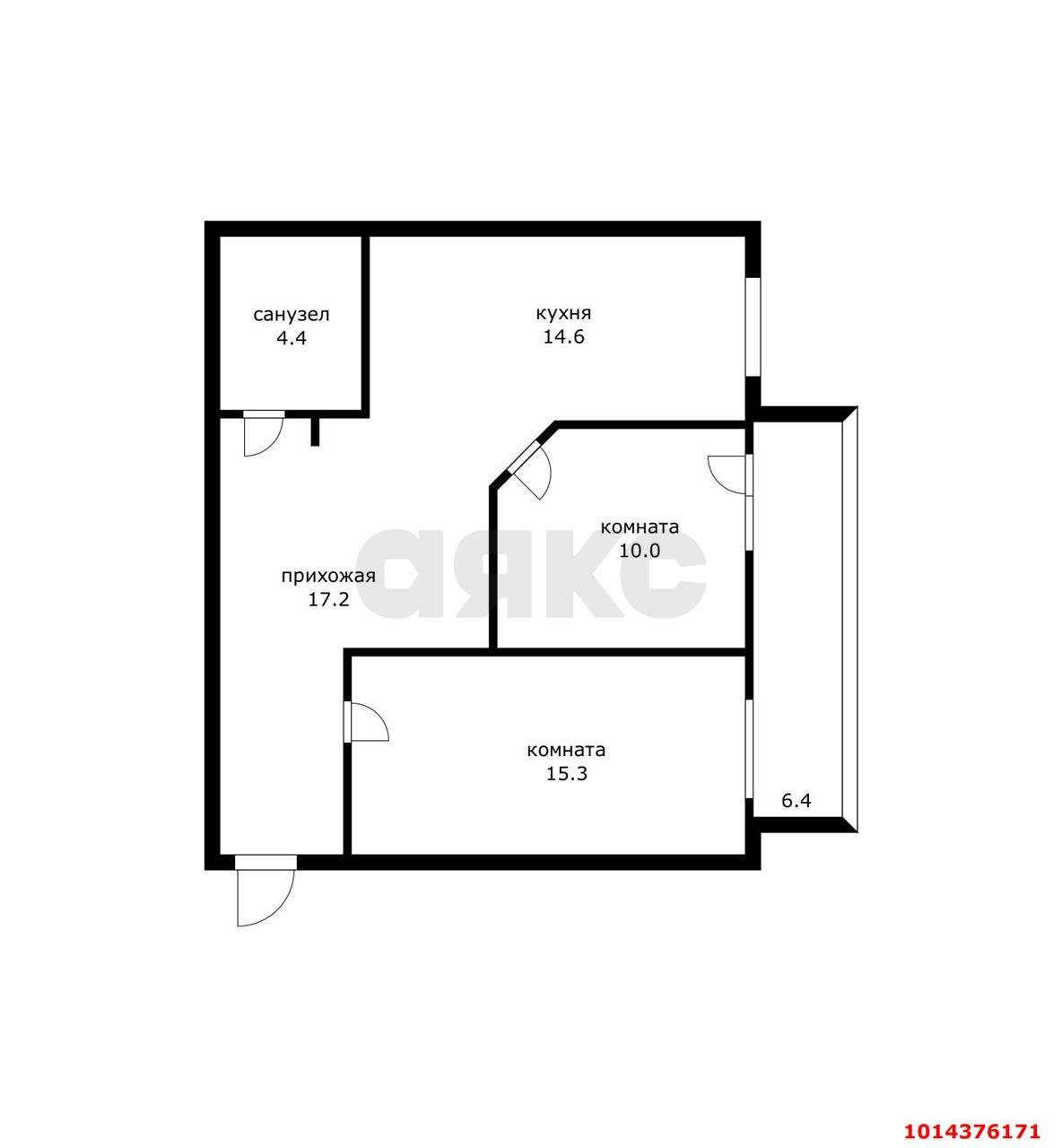 Фото №3: 2-комнатная квартира 61 м² - Индустриальный, Прикубанский внутригородской округ, ул. Космонавта Гагарина, 18