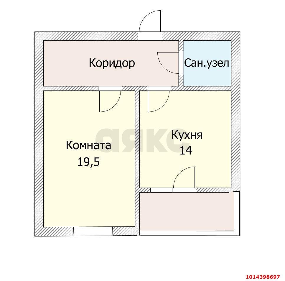 Фото №10: 1-комнатная квартира <span class="whitespace-nowrap">45 м²</span>, <span class="whitespace-nowrap">4/16 эт.</span> - Краснодар, Прикубанский внутригородской округ, Фестивальный, ЖК Екатеринодар, мкр. Солнечный, ул. Архитектора Петина, 18/3