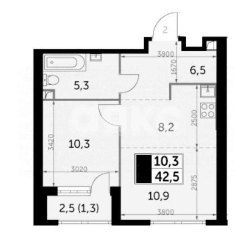 Фото №19: 2-комнатная квартира 43 м² - Москва, ЖК Архитектор, ул. Академика Волгина, 2