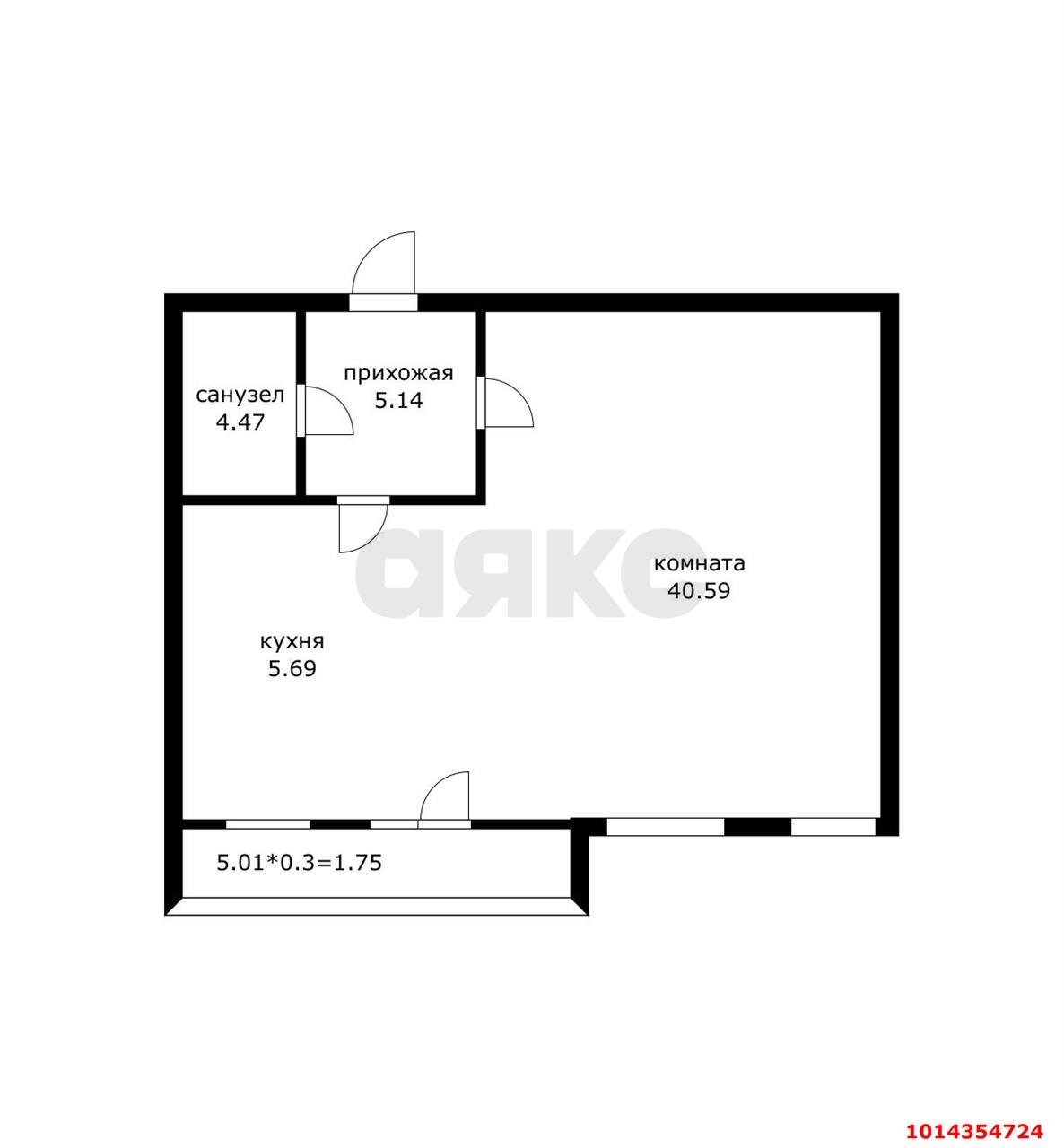 Фото №4: 2-комнатная квартира 56 м² - Краснодар, жилой комплекс Нeo-квартал Красная Площадь, ул. Конгрессная, 13