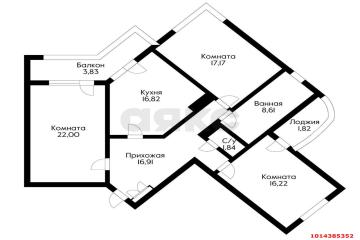 Фото №2: 3-комнатная квартира 115 м² - Краснодар, мкр. жилой комплекс Краснодар Сити, ул. Шоссе Нефтяников, 18к4