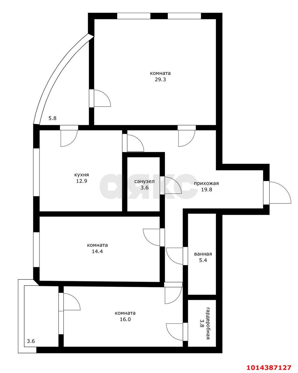 Фото №13: 3-комнатная квартира 105 м² - Краснодар, Хлопчато-бумажный Комбинат, ул. Уральская, 75А