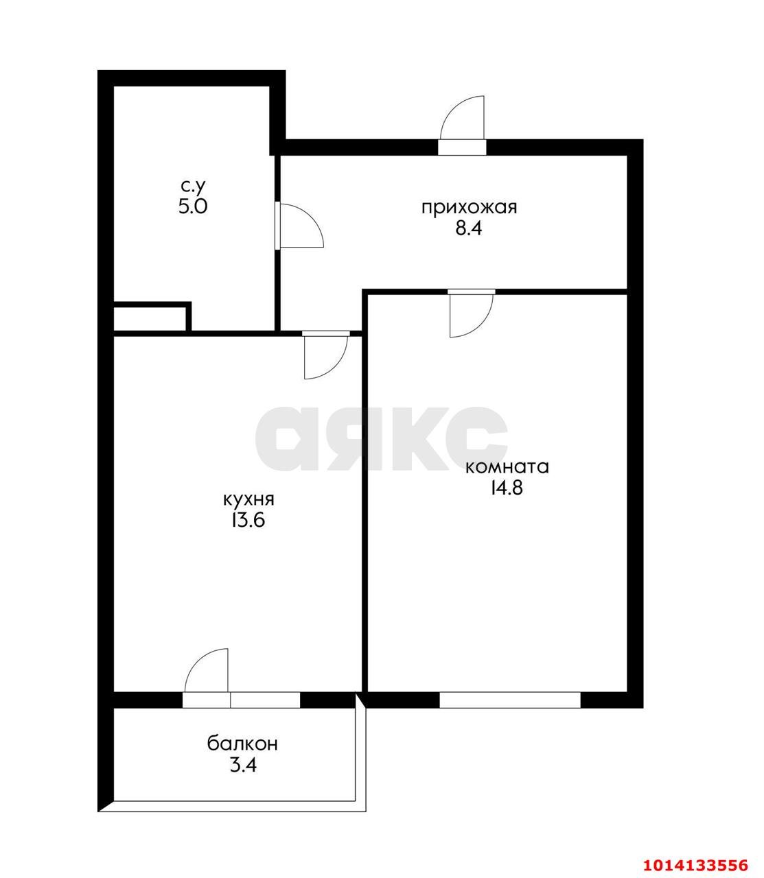 Фото №7: 1-комнатная квартира 46 м² - Берёзовый, Прикубанский внутригородской округ, Прогресс, мкр. жилой комплекс Прогресс, ул. имени А.Н. Лодыгина, 6к2