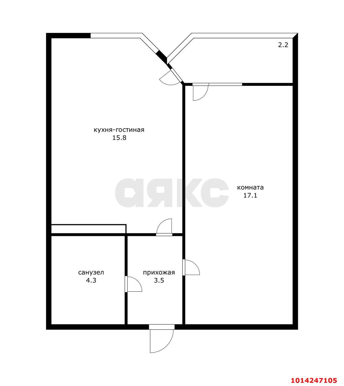 Фото №12: 1-комнатная квартира 42 м² - Краснодар, жилой комплекс Сказка Град, ул. имени В.Н. Мачуги, 166