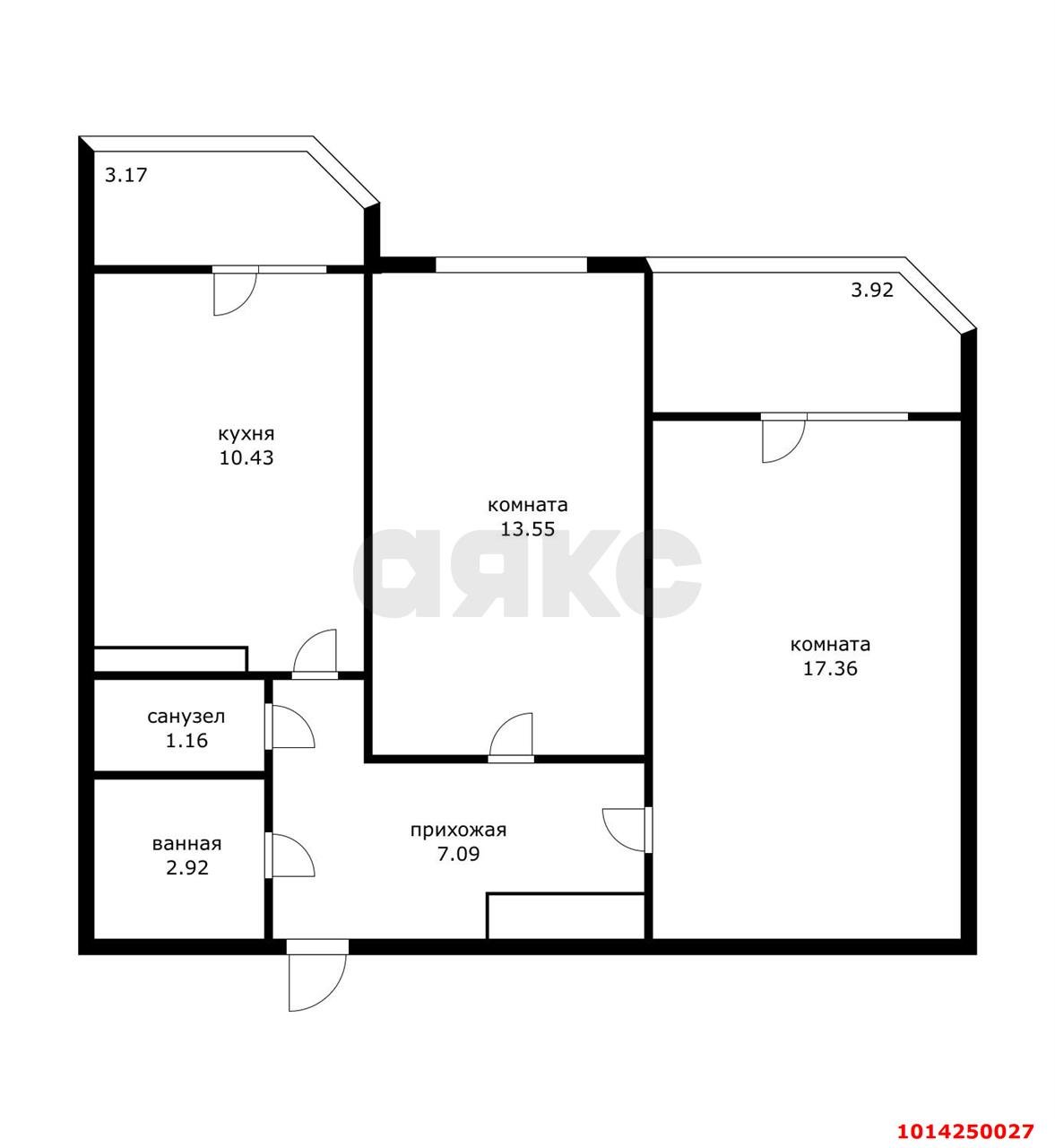 Фото №3: 2-комнатная квартира 52 м² - Краснодар, жилой комплекс Достоевский, ул. Достоевского, 84/1