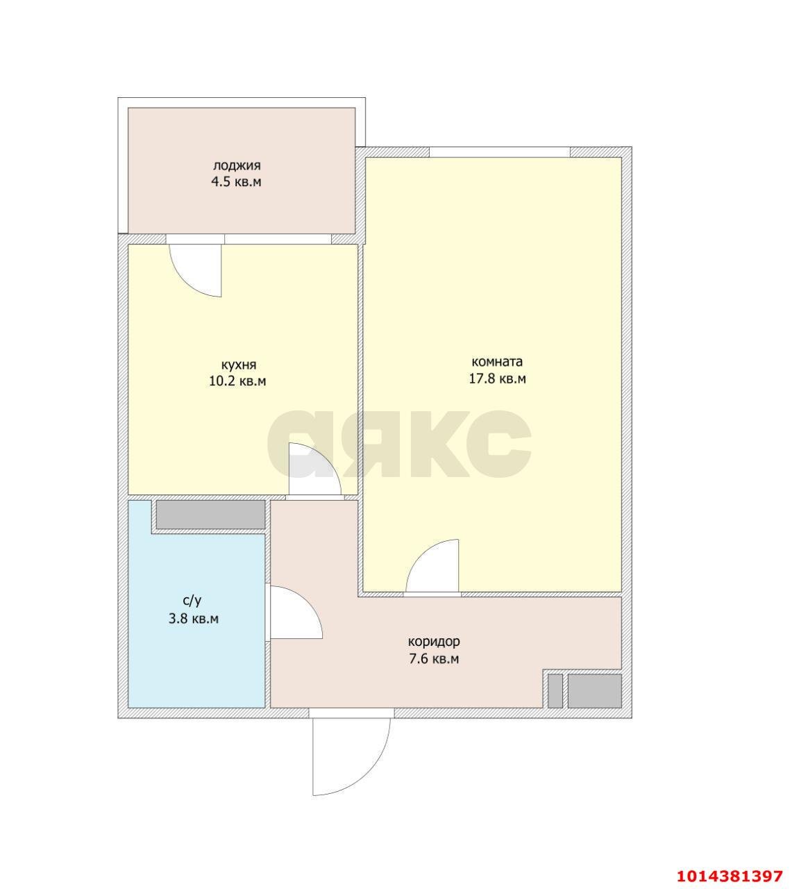 Фото №10: 1-комнатная квартира 42 м² - Краснодар, жилой комплекс Аквамарин, ул. Уральская, 75к2