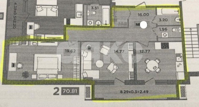 Фото №27: 2-комнатная квартира 70 м² - Темрюк, ул. Дальняя, 30
