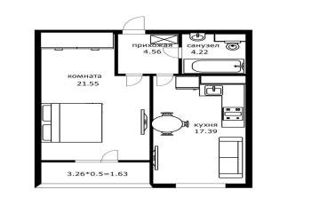 Фото №2: 1-комнатная квартира 41 м² - Краснодар, мкр. жилой комплекс Сердце, 