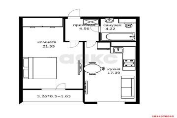 Фото №2: 1-комнатная квартира 41 м² - Краснодар, мкр. жилой комплекс Сердце, 