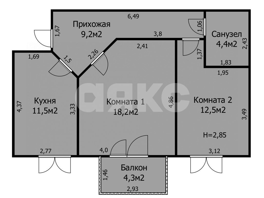Фото №23: 2-комнатная квартира 60 м² - Анапа, 12-й, ул. Объездная, 36к3