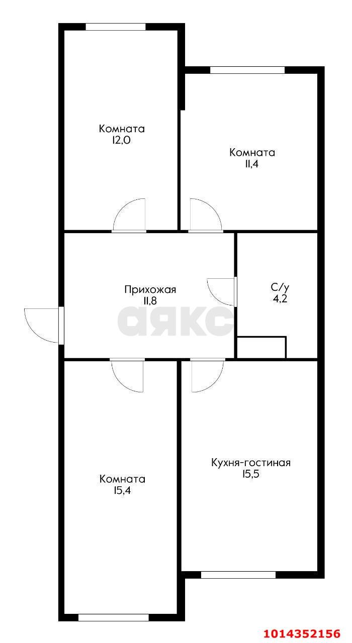 Фото №17: 3-комнатная квартира 70 м² - Новая Адыгея, жилой комплекс Баланс, ул. Береговая, 1к8