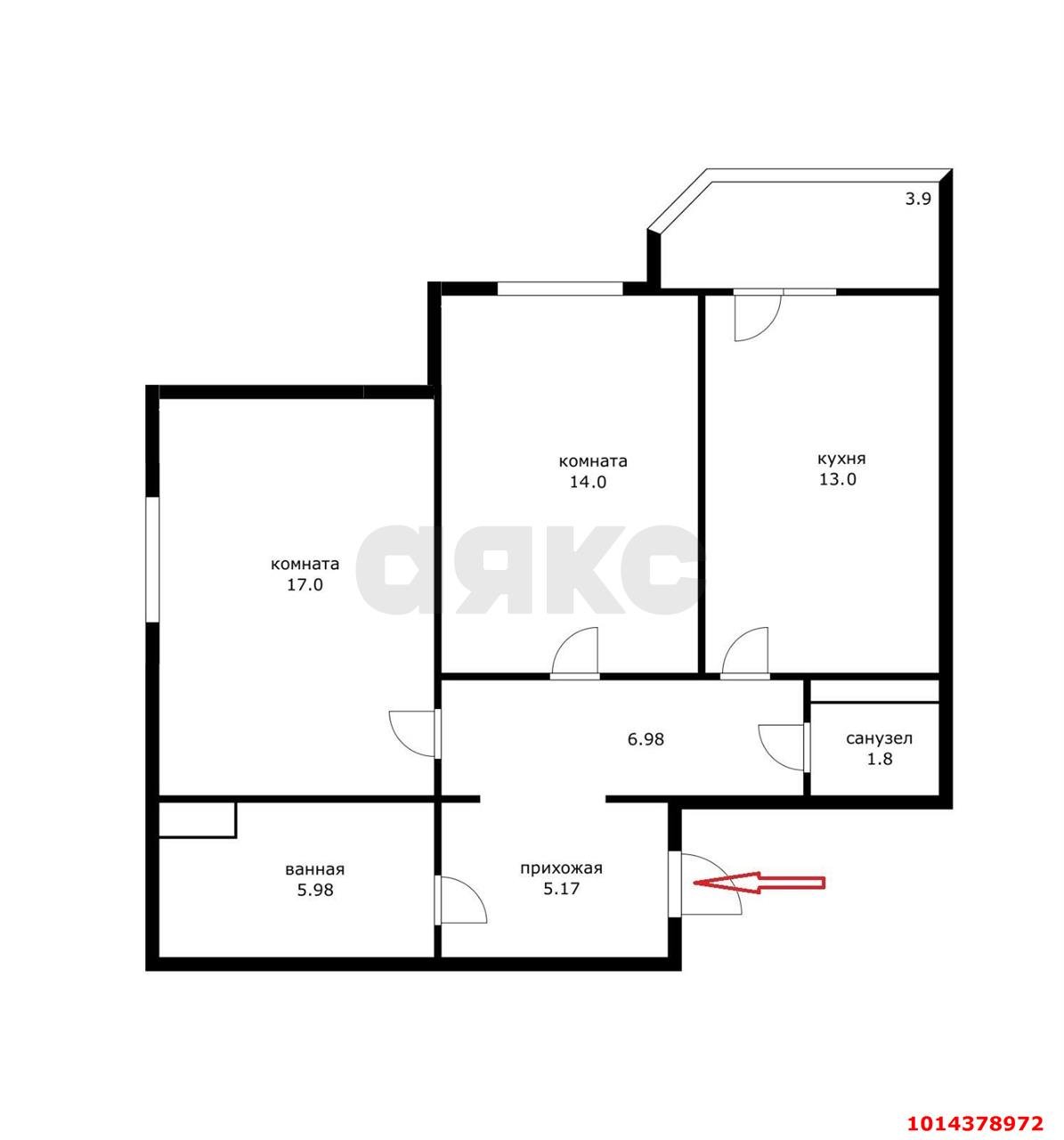 Фото №15: 2-комнатная квартира 69 м² - Краснодар, Московский, ул. имени Николая Семеновича Котлярова, 30