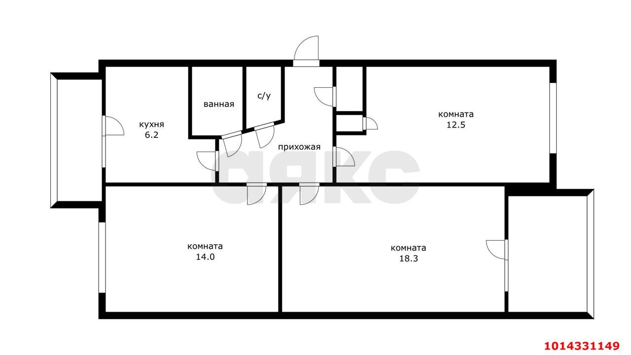 Фото №13: 3-комнатная квартира 70 м² - Краснодар, Черёмушки, ул. Стасова, 132