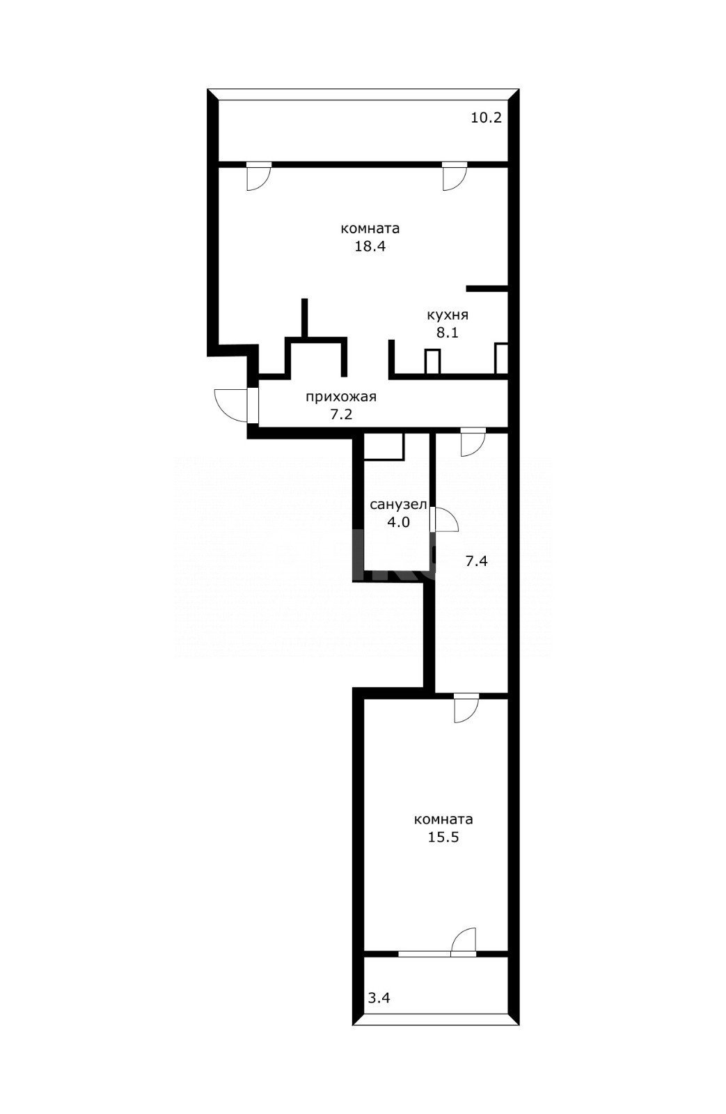 Фото №15: 2-комнатная квартира 73 м² - Сочи, жилой комплекс Триумф, ул. Кирпичная, 2к3