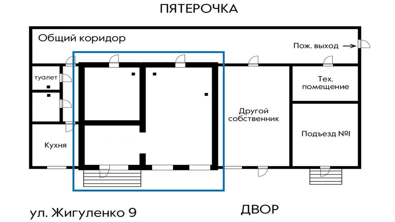 Фото №2: Коммерция 58 м² - Краснодар, Прикубанский внутригородской округ, Завод Радиоизмерительных Приборов, имени Петра Метальникова, мкр. жилой комплекс Победа, ул. Евгении Жигуленко, 9