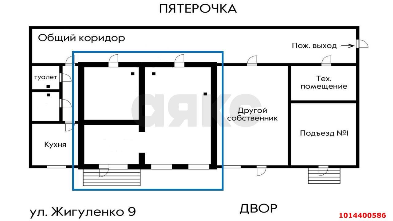Фото №2: Коммерция 58 м² - Краснодар, Прикубанский внутригородской округ, Завод Радиоизмерительных Приборов, имени Петра Метальникова, мкр. жилой комплекс Победа, ул. Евгении Жигуленко, 9