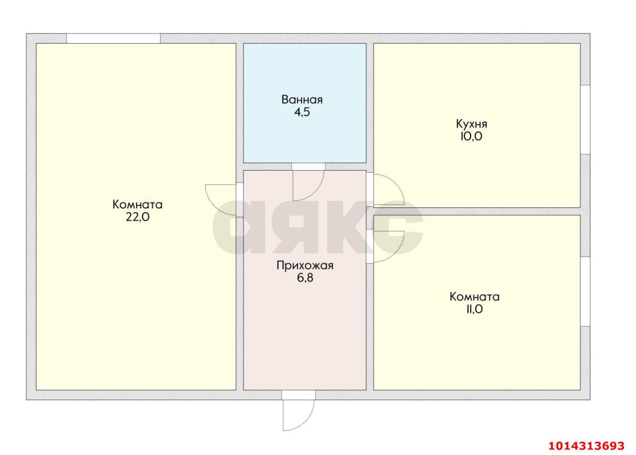 Фото №8: 2-комнатная квартира 54 м² - Яблоновский, ул. Краснодарская, 8/1