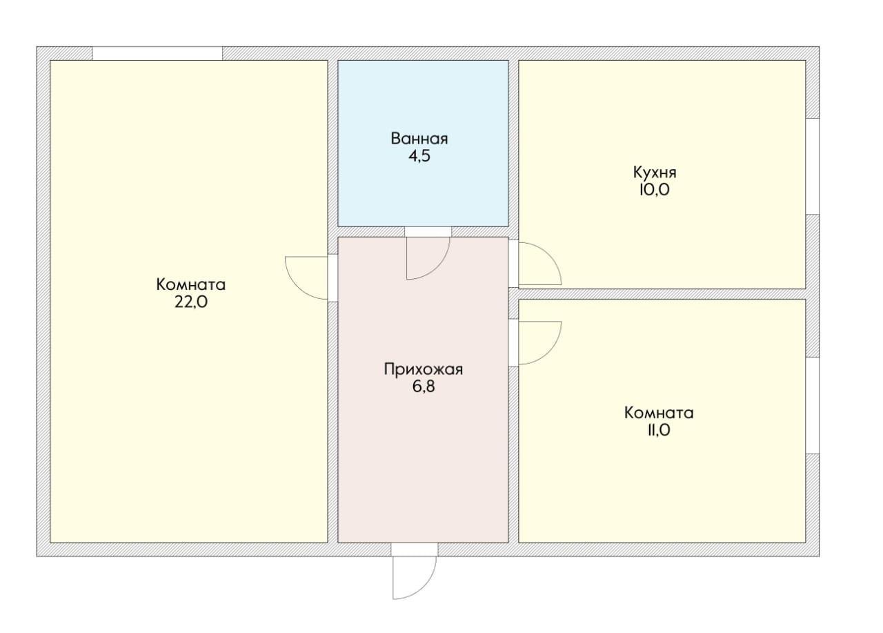 Фото №8: 2-комнатная квартира 54 м² - Яблоновский, ул. Краснодарская, 8/1