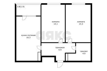 Фото №5: 2-комнатная квартира 58 м² - Краснодар, мкр. Карасунский внутригородской округ, ул. Виктора Казанцева, 1.6лит2