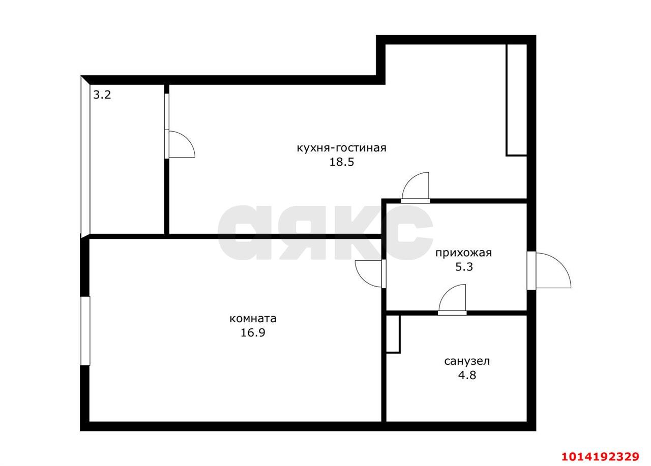 Фото №1: 1-комнатная квартира 48 м² - Краснодар, жилой комплекс Квартет, ул. имени Снесарева, 10к3
