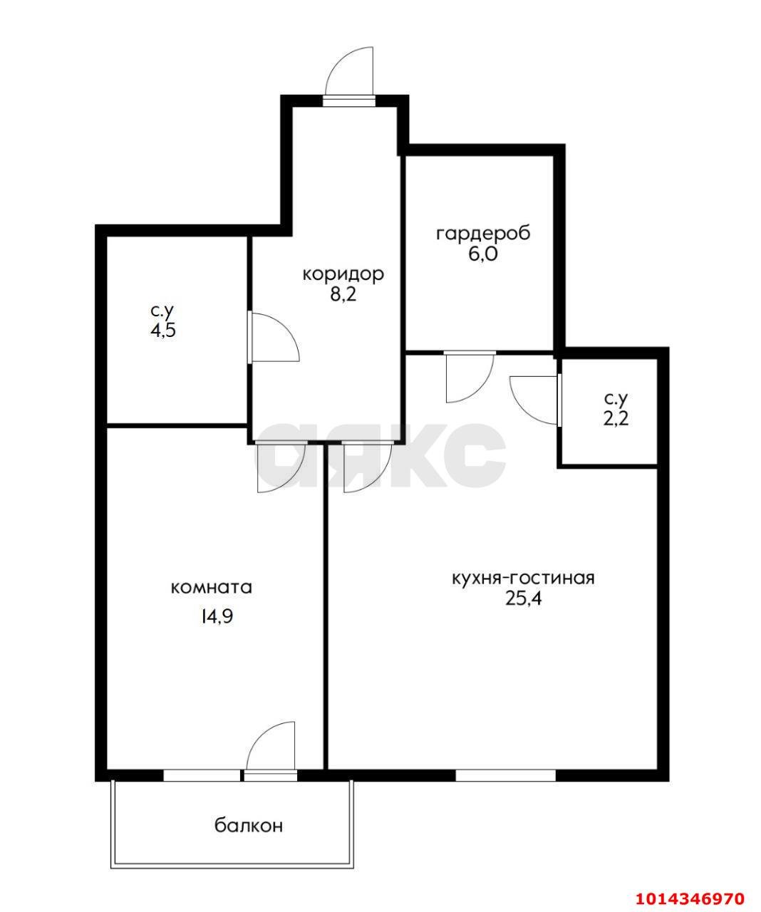 Фото №12: 1-комнатная квартира 61 м² - Краснодар, Фестивальный, ул. Гаражная, 79/1
