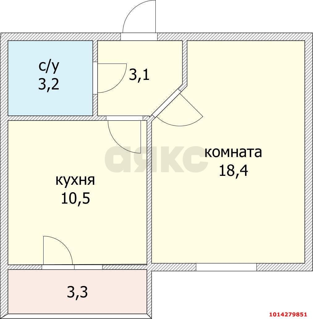 Фото №4: 1-комнатная квартира 36 м² - Новая Адыгея, жилой комплекс Мега, ул. Бжегокайская, 90/3к4