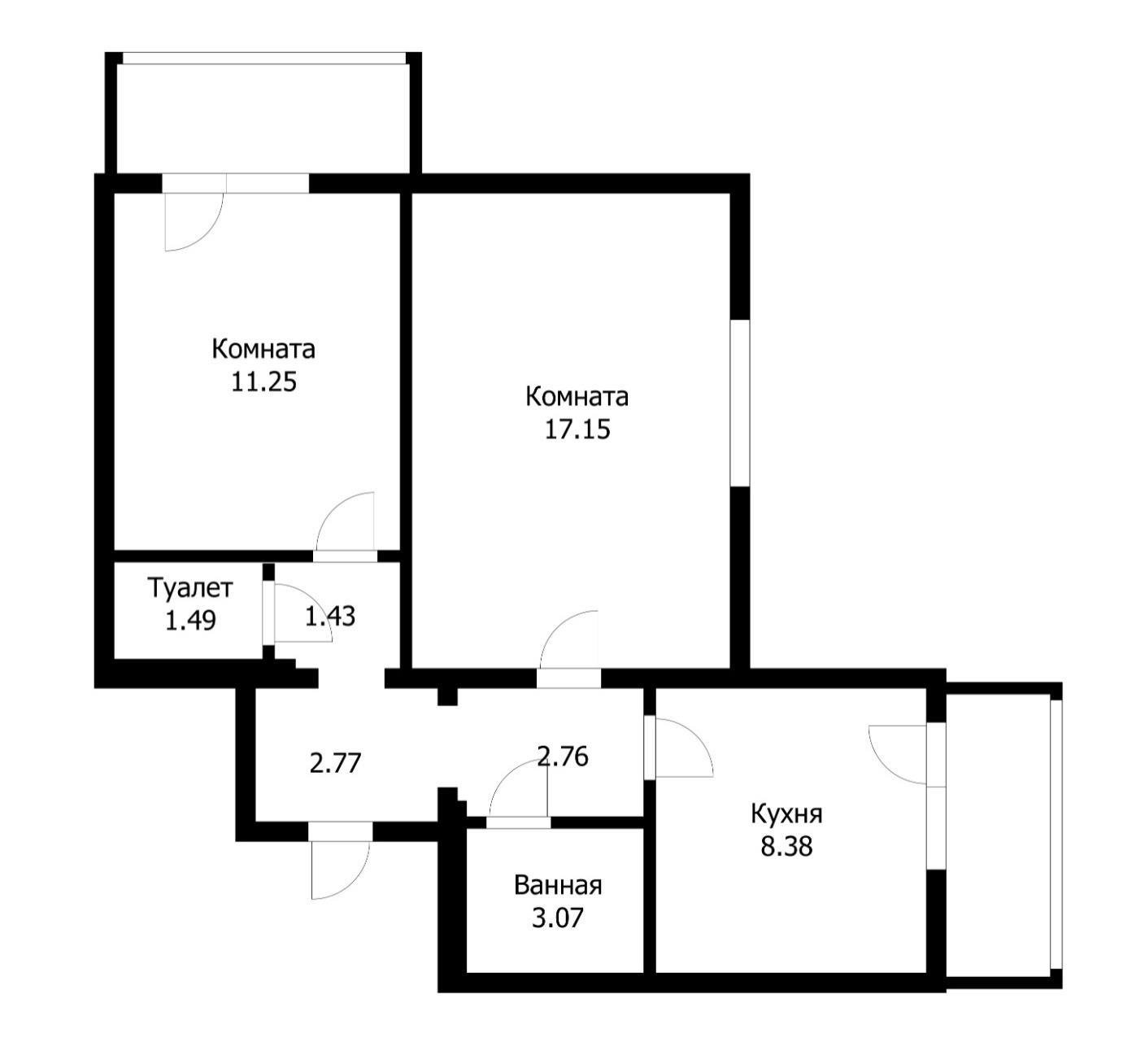 Фото №15: 2-комнатная квартира 48 м² - Краснодар, Краевая Клиническая Больница, мкр. Прикубанский внутригородской округ, ул. Черкасская, 53
