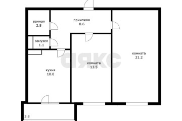 Фото №1: 2-комнатная квартира 57 м² - Краснодар, мкр. Военный городок № 109, ул. Кореновская, 61