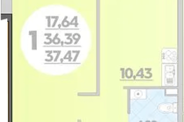 Фото №1: 1-комнатная квартира 37 м² - Краснодар, ж/р Восточный, 