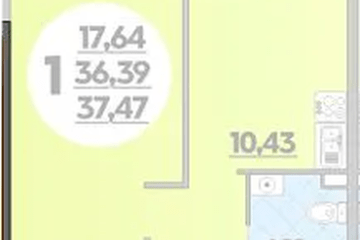 Фото №1: 1-комнатная квартира 37 м² - Краснодар, ж/р Восточный, 