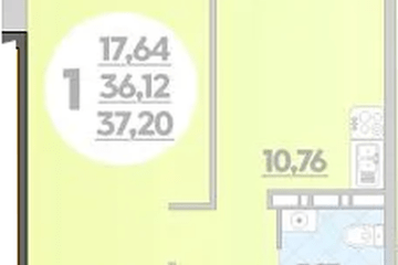 Фото №1: 1-комнатная квартира 37 м² - Краснодар, ж/р Восточный, 
