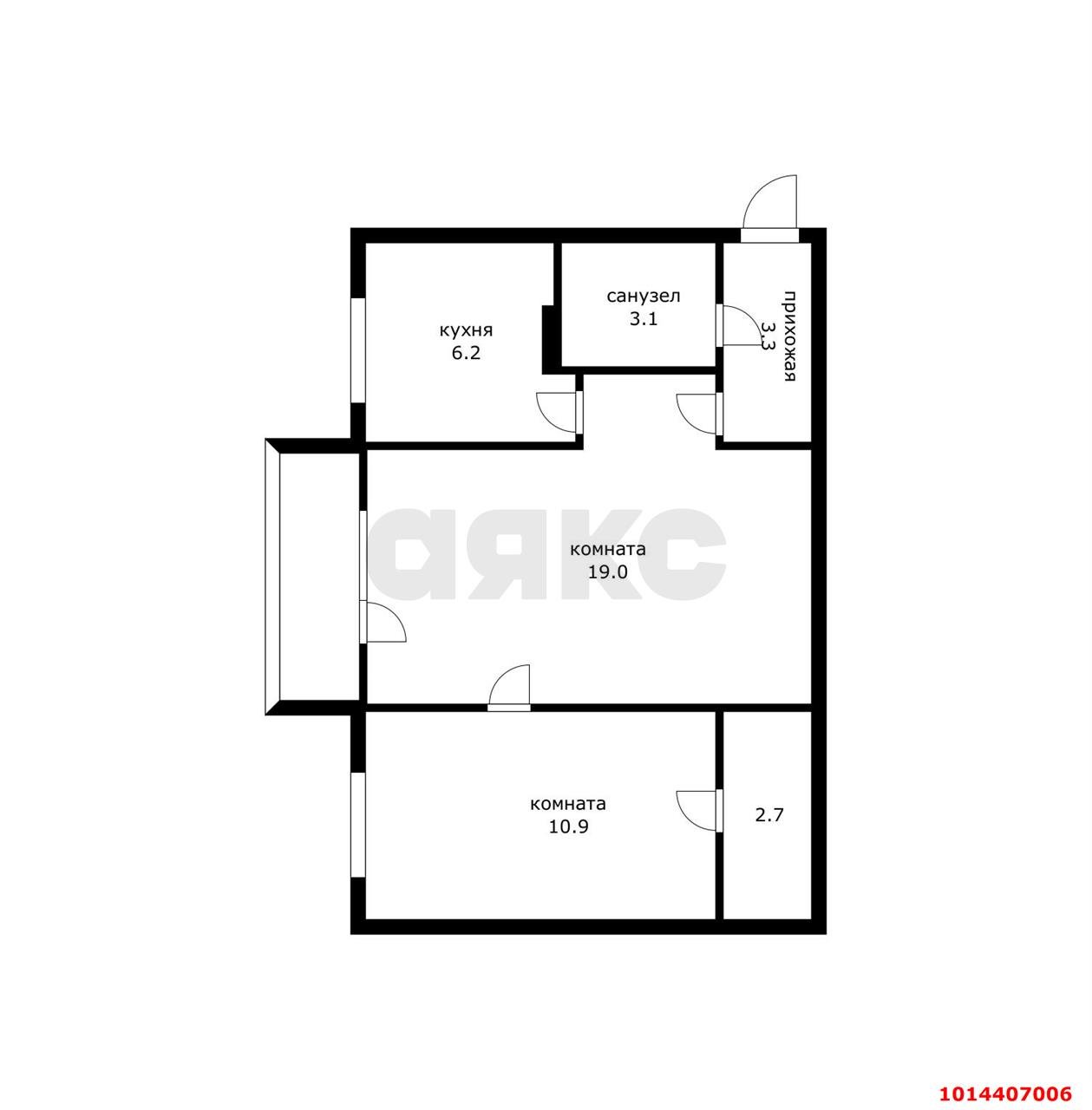 Фото №11: 2-комнатная квартира 45 м² - Краснодар, Карасунский внутригородской округ, Центральный внутригородской округ, мкр. Черёмушки, ул. Селезнёва, 154