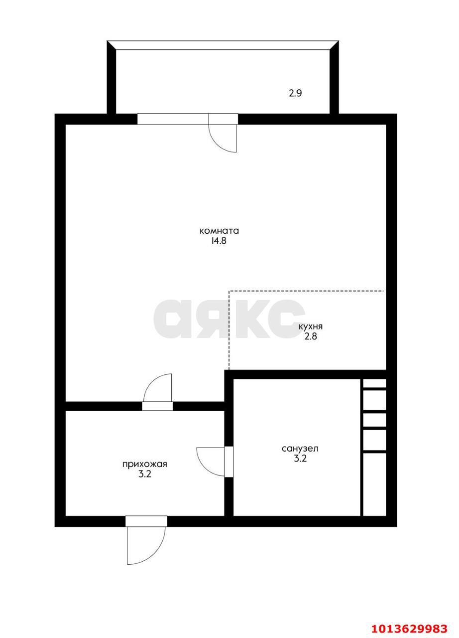Фото №14: Студия 24 м² - Краснодар, жилой комплекс Спортивная Деревня, ул. Западный Обход, 42к6
