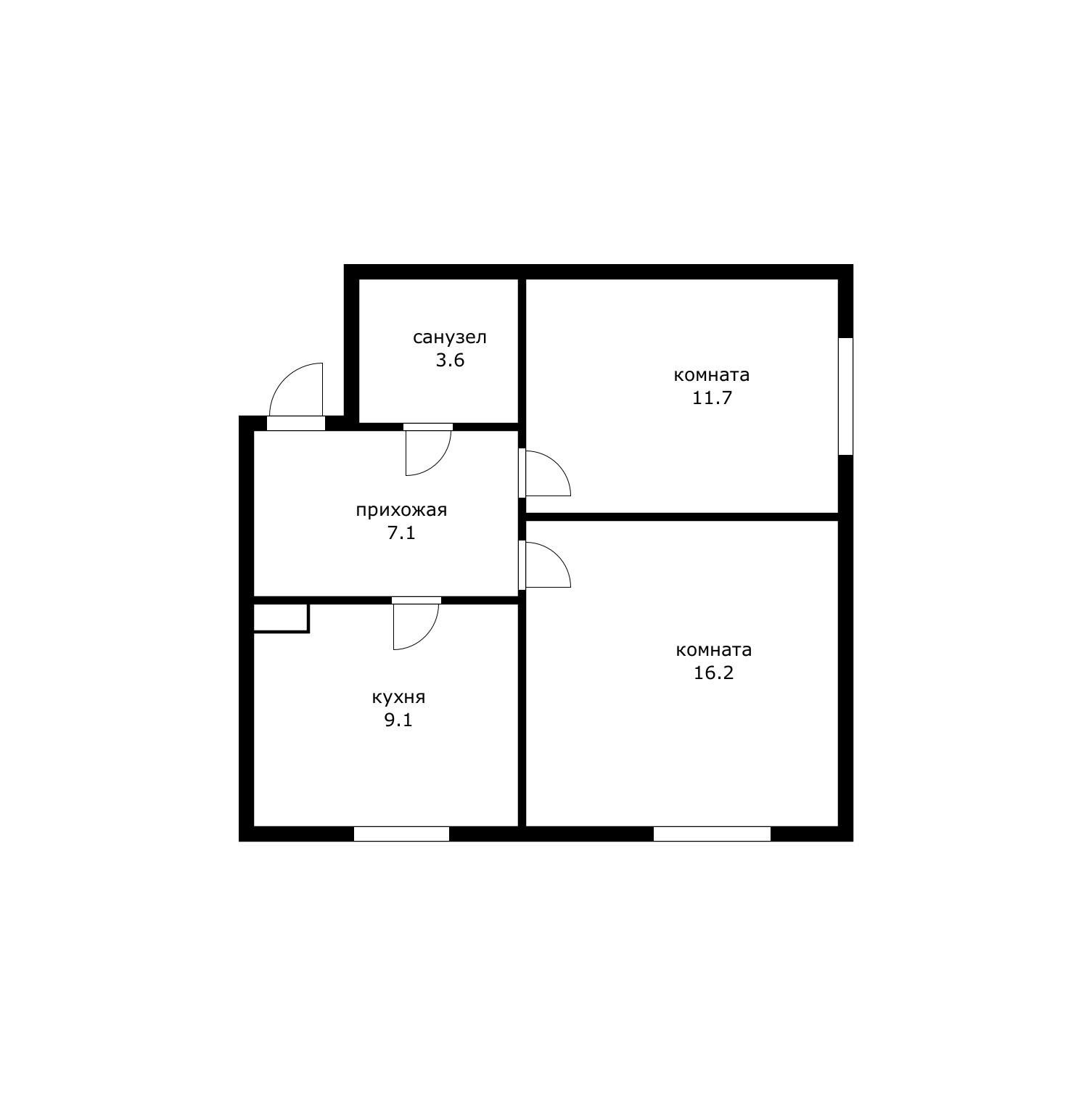 Фото №1: 2-комнатная квартира 47 м² - Адыгейск, ул. Эдепсукайская, 1/6