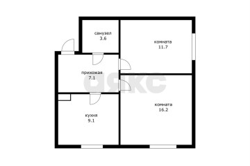 Фото №1: 2-комнатная квартира 47 м² - Адыгейск, ул. Эдепсукайская, 1/6