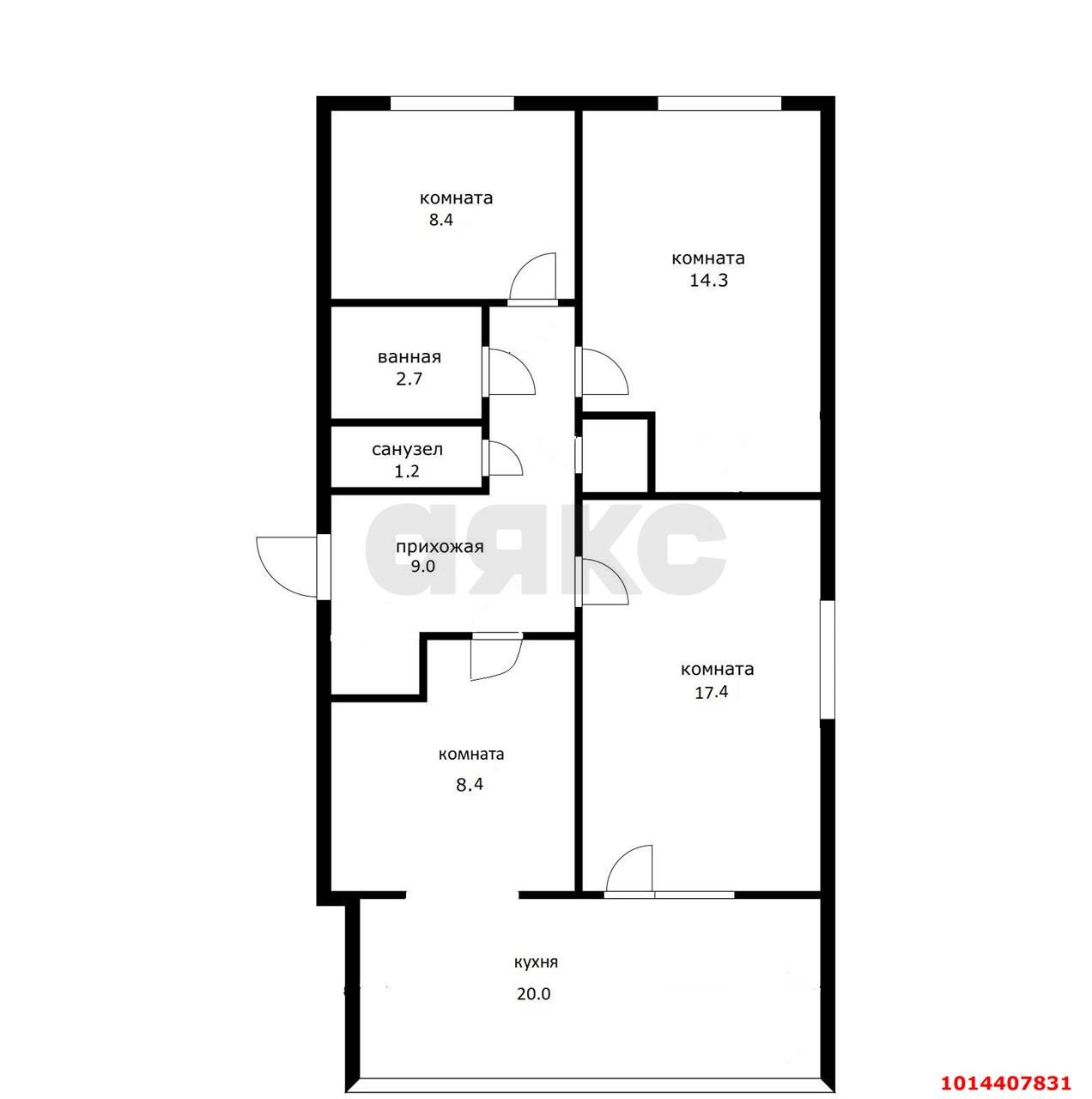 Фото №16: 3-комнатная квартира 83 м² - Абинск, ул. Красных Таманцев, 28