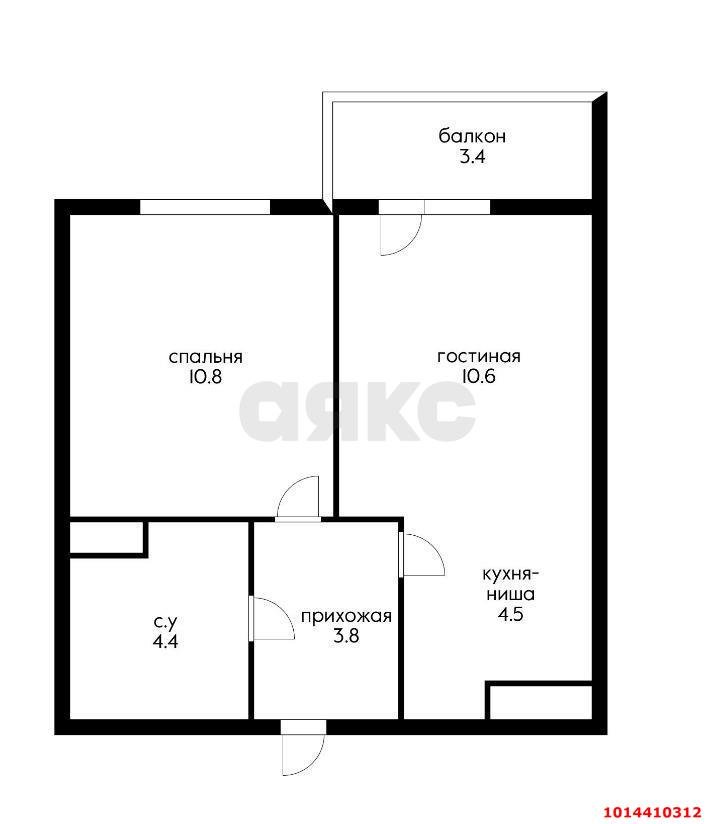Фото №9: 1-комнатная квартира 40 м² - Краснодар, жилой комплекс Ракурс, ул. имени Героя Ростовского, 8к3