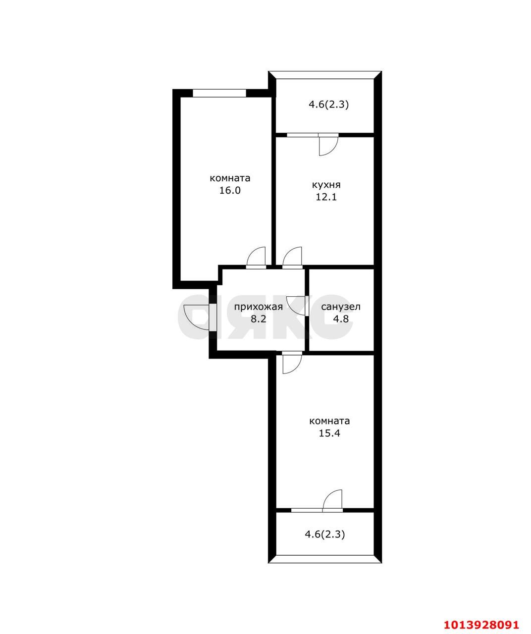 Фото №5: 2-комнатная квартира 57 м² - Краснодар, жилой комплекс Отражение, ул. Конгрессная, 41