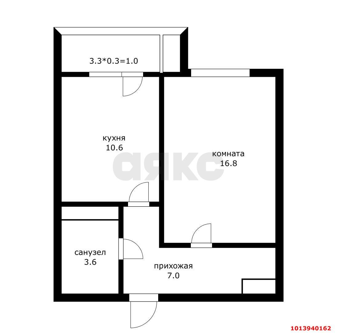 Фото №3: 1-комнатная квартира 40 м² - Краснодар, жилой комплекс Мелодия, ул. Гидростроителей, 59/2